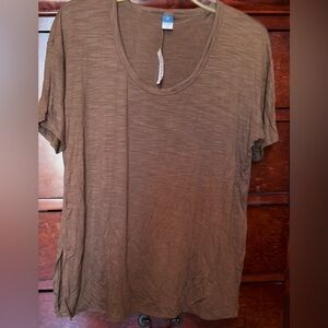 Women’s Old Navy Brown Scooped Neck Luxe Oversized Shirt
